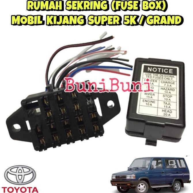 Promo Fuse Box / Rumah Sekring Sikring Mobil Kijang Super 5K / Rover / Grand Komplit Sekring Diskon