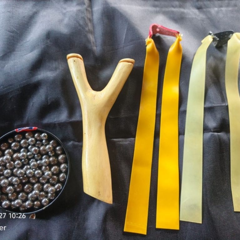 Ketapel Slingshot Kayu Rukem