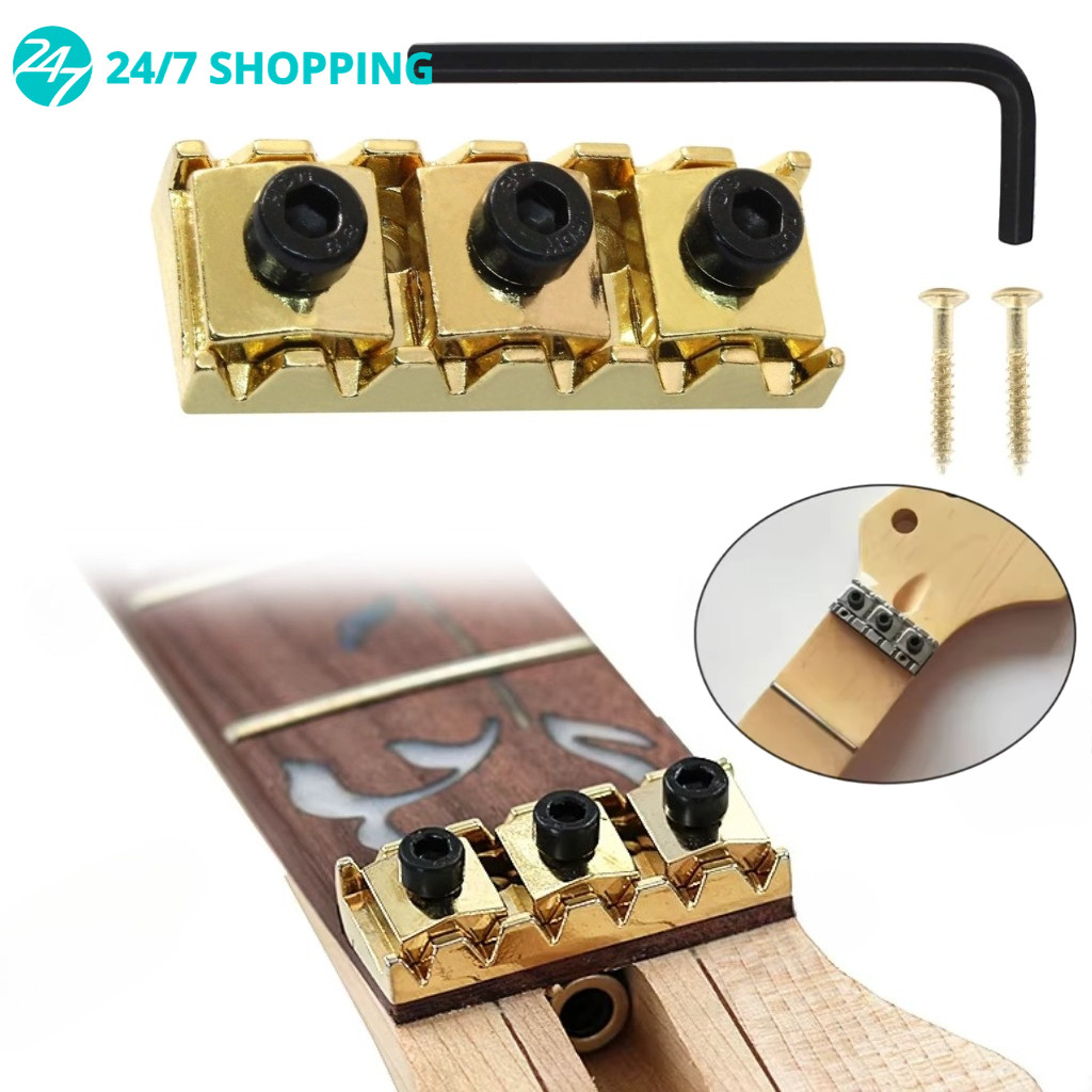 Lock Nut Gitar / 6 String Pengunci Senar Gitar Nut / Spare Part Gitar Elektrik / Nut Gitar Listrik