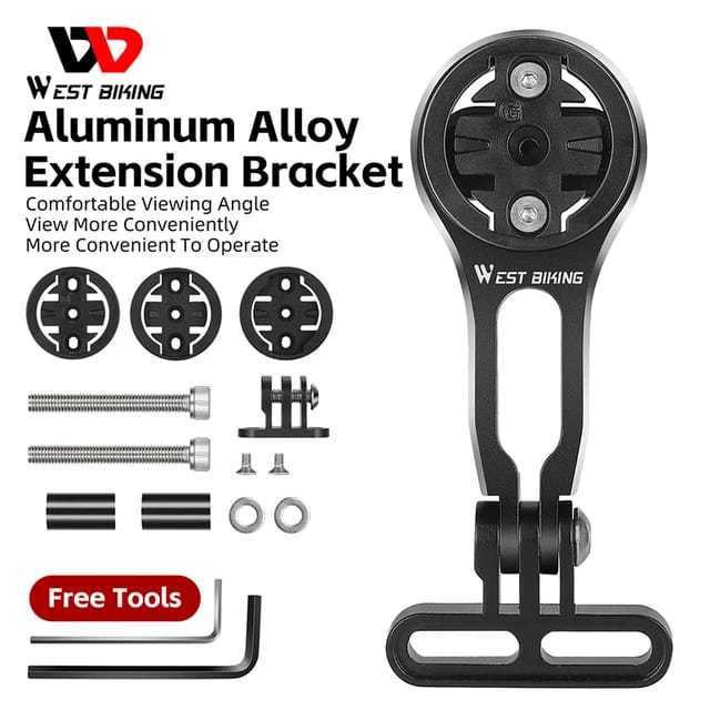 Foto West Biking Mounting Stem Holder Barfly Bracket Speedo Lampu Gopro Bar Fly Sepeda