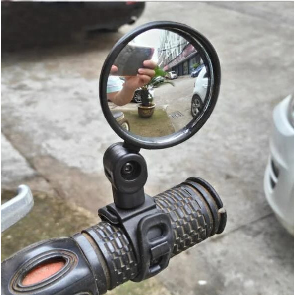 Foto Kaca Spion Sepeda Bulat Rotasi 360 Adjustable Handle Sepeda