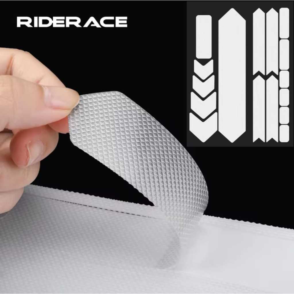 Foto Riderace Frame Guard Cover Sticker 3D Anti-Scratch Durable Pelindung Frame Transparan Clear Sepeda