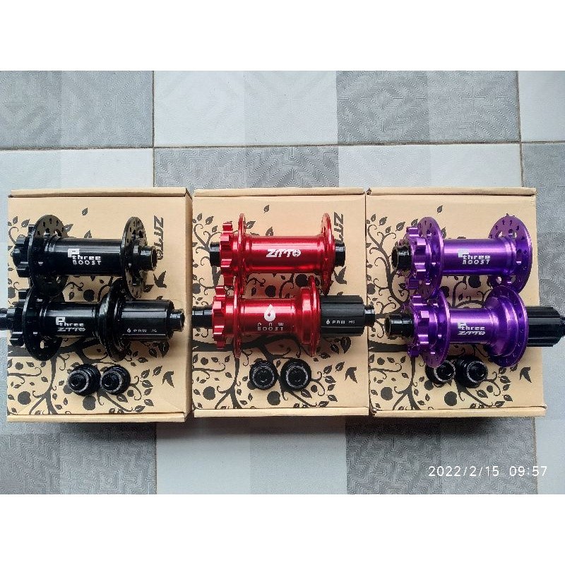 Foto ZTTO P6 Hub Freehub Boost non boost TA 12x148 atau Qr 9x141 TA 15x110 15x100 32 hole 6 pawl pelatuk 6 bearing jangkrik tawon