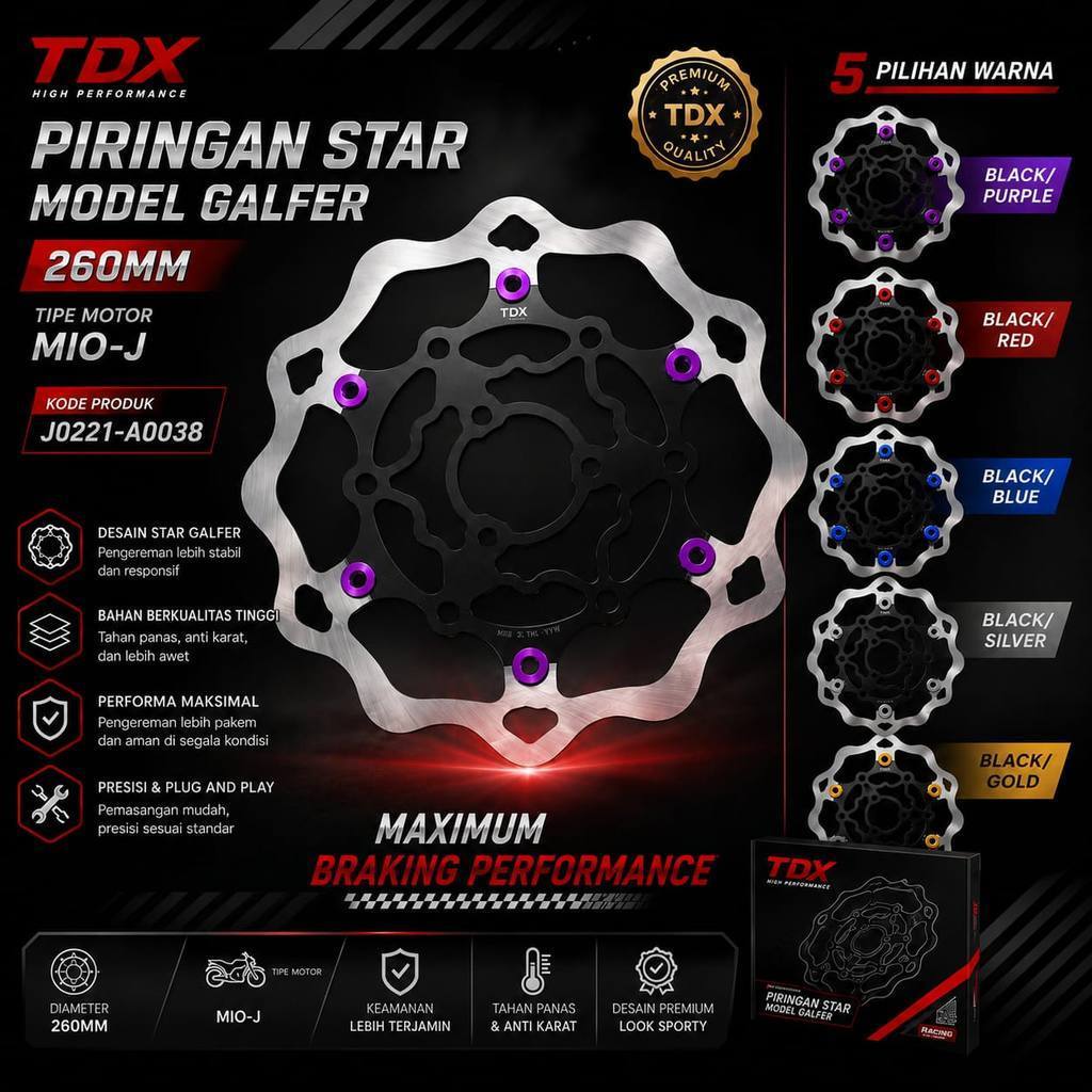PIRINGAN CAKRAM DISC MIO J LEBAR 260MM DISC CAKRAM MIO J MIO M3 FINO DLL PIRINGAN CAKRAM