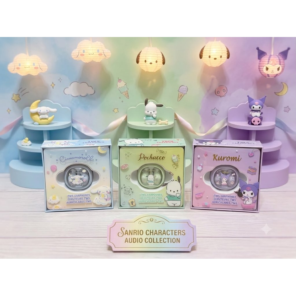 MINISO x Sanrio - TWS Earphone Wireless Bluetooth + Case Sanrio Collection (Kuromi / Cinnamoroll / P