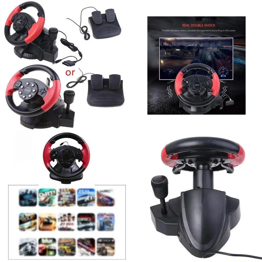 F62C Gaming Racing Steering Wheel For  2/PC/Computer Car Steering Wheel