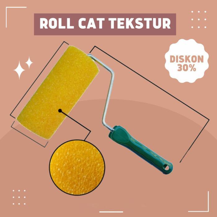 Roller Cat Tekstur Kamprot - Alat Bantu Pengecatan Tekstur - Kuas Roll Cat Tembok Tekstur
