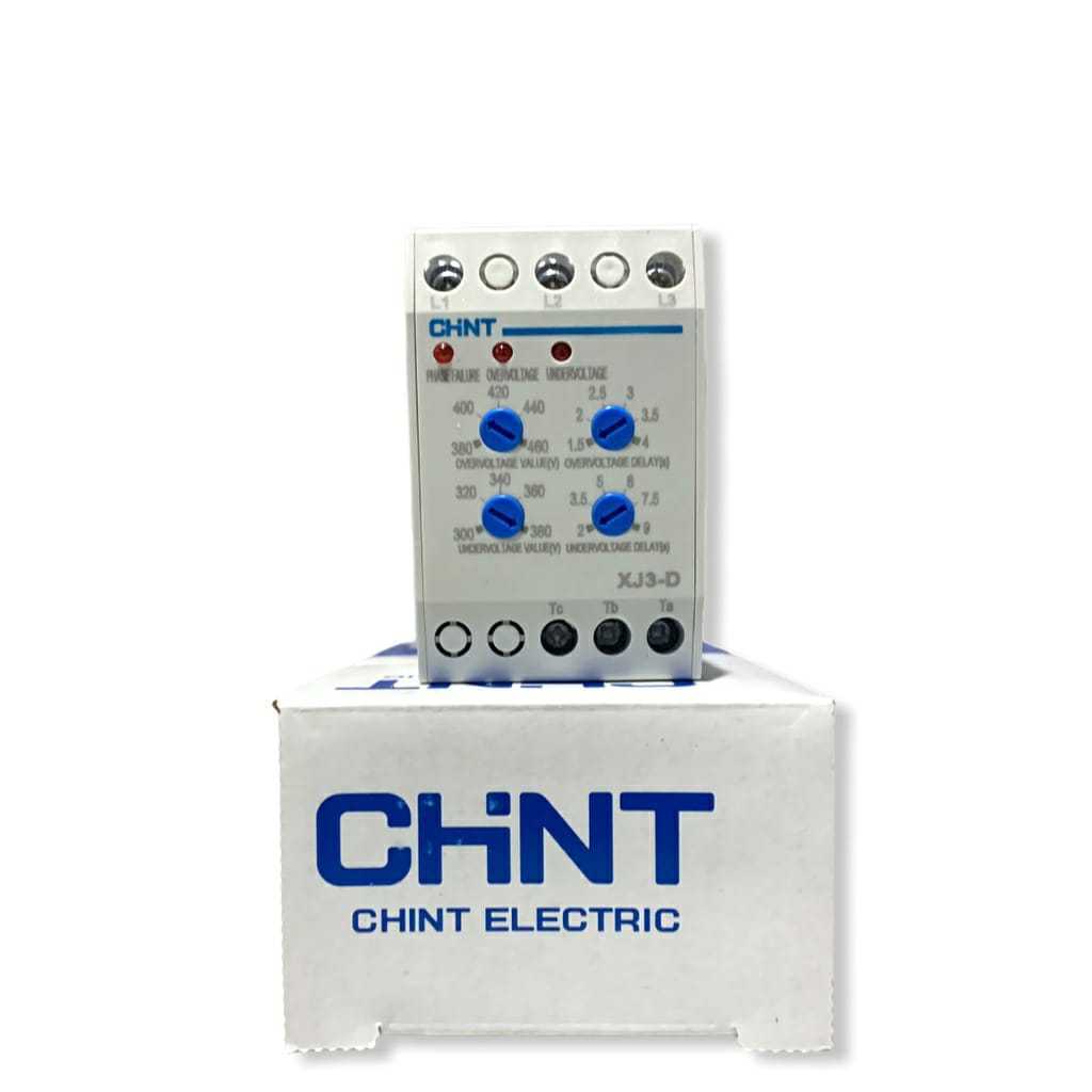 CHINT XJ3-D Phase Failure Relay Phase Sequence Protector 380VAC Relay Proteksi 3 Phase
