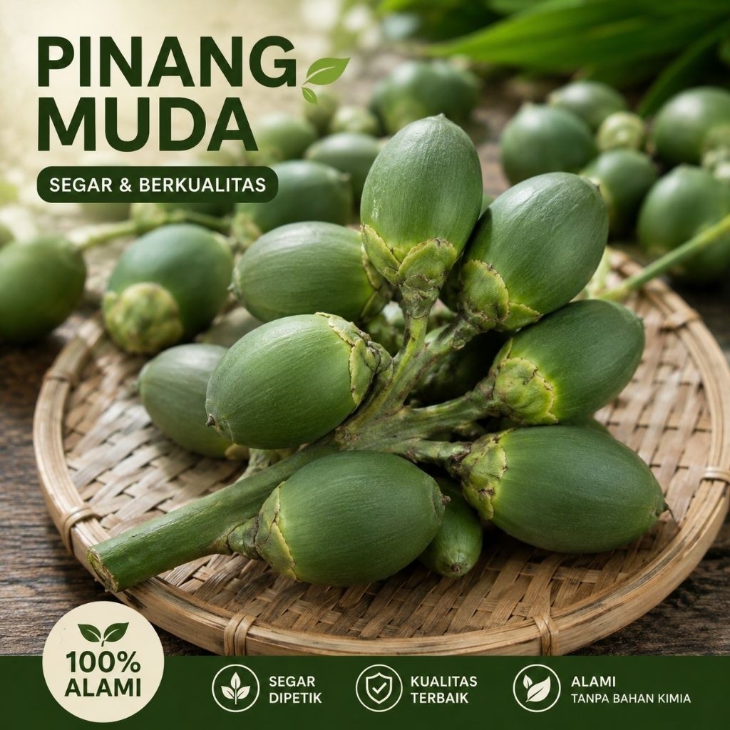 Buah Pinang Muda Segar 1 Kg Penambah Stamina Pria Dewasa