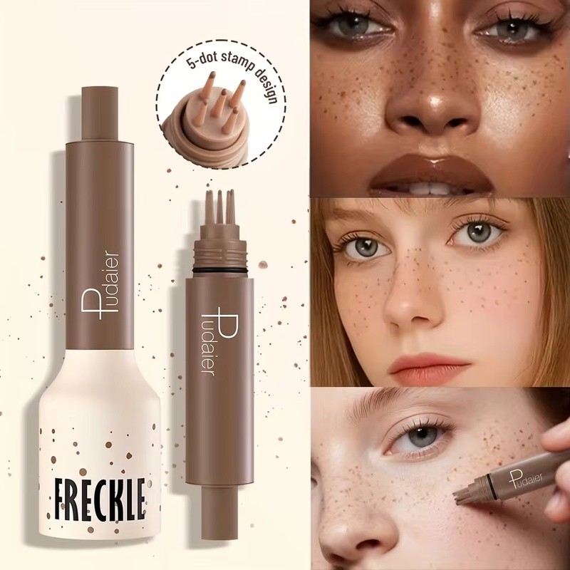 Pena Bintik-bintik Palsu untuk Riasan Natural Nude, Tahan Air, Tahan Lama, Penutupan Ringan, Stempel