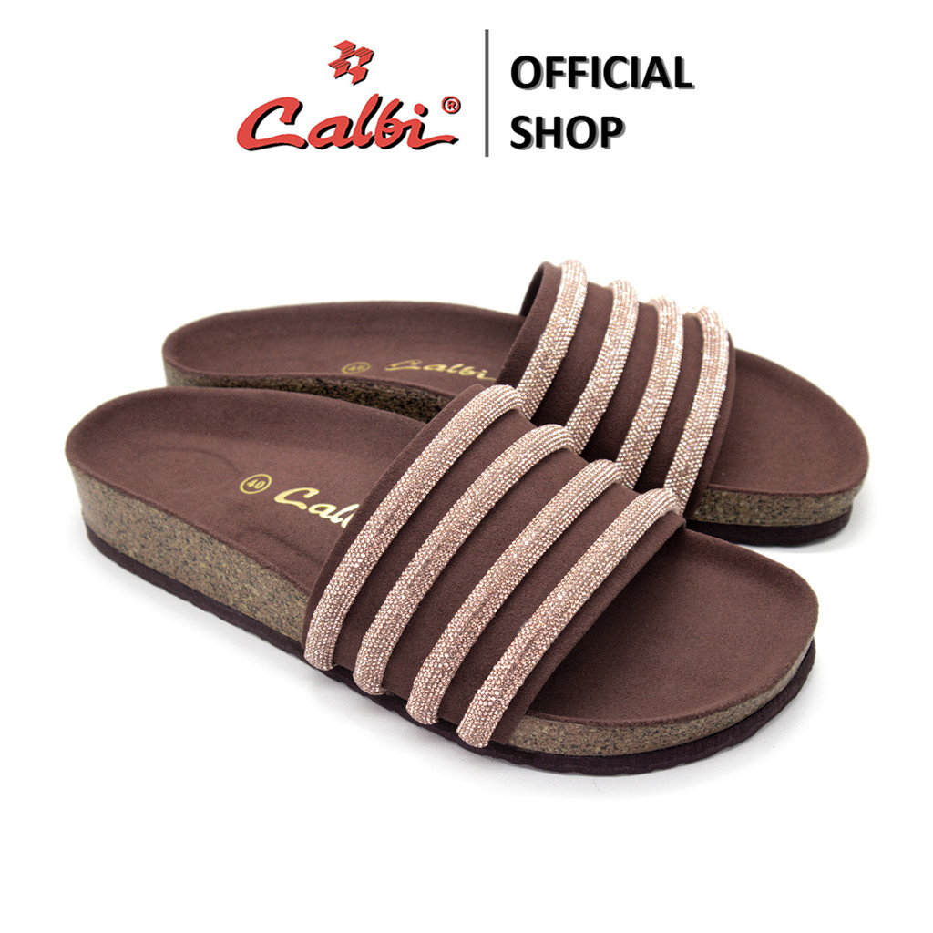 CALBI BRKS 6983 Sandal Slip-on Wanita 2cm Mewah Nyaman Anggun Premium Permata  Aria