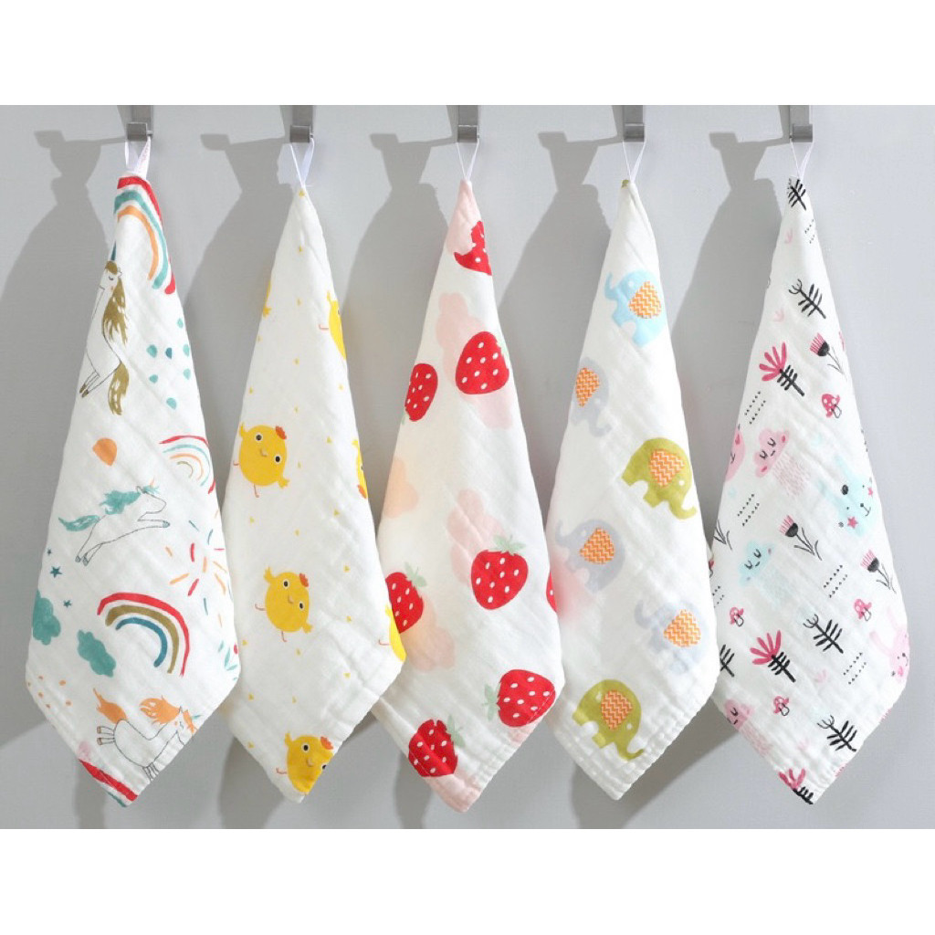 chibikyra.jkt - Sapu Tangan Muslin - Sapu Tangan Bayi | Waslap Bayi | Sapu Tangan Bayi Lembut
