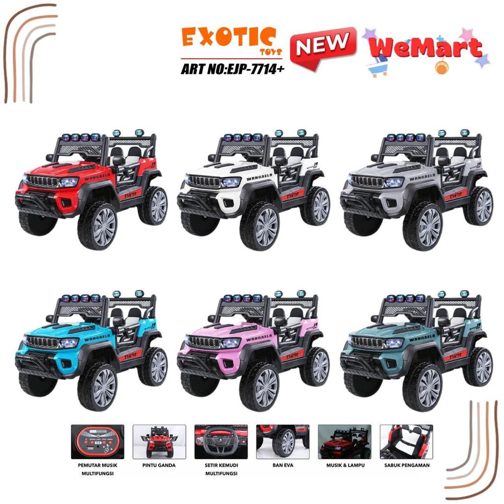 EJP 7745 EJP 7748+ EJP 7714+ EXOTIC KIDS RECHARGEABLE CAR WITHROCKING FUNCTION // Mainan Mobil Aki A