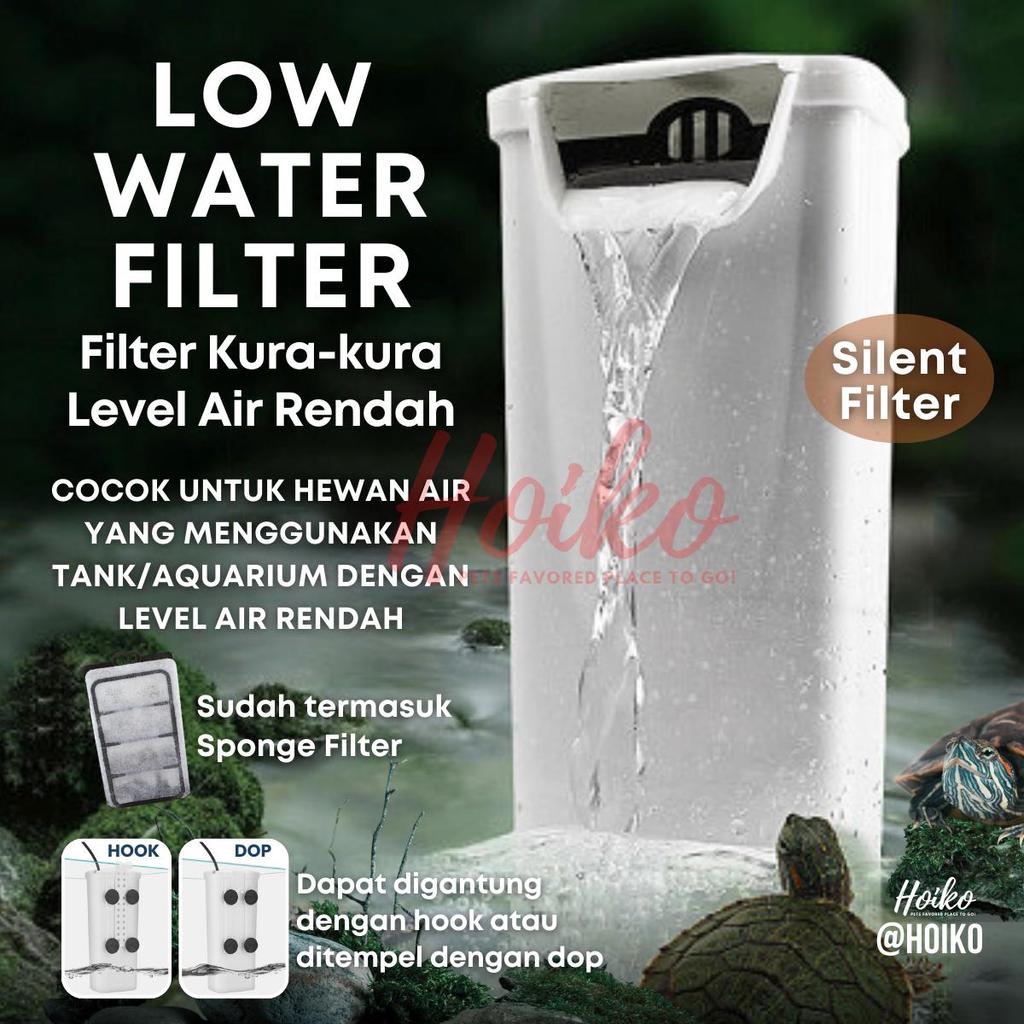 Silent Low Water Filter Air Dangkal Akuarium Turtle Fountain Pump Penyaring Kotoran Aquarium Kandang