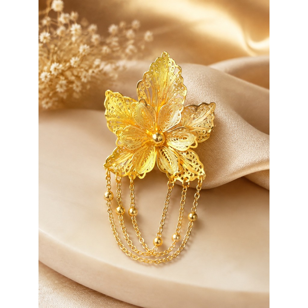 Grosir Bros Pin Pita Rumbai Lapis Emas Bros Kebaya Dubai India Mewah Bros Pesta Perhiasan Elegant Fa