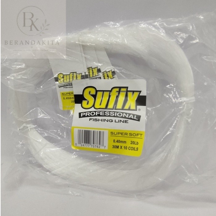 BerandaKita-- SENAR SUFIX / NYLON / NILON SUPER SOFT WHITE PUTIH / BLUE BIRU SIZE NO. 6LB, 8, 10, 12