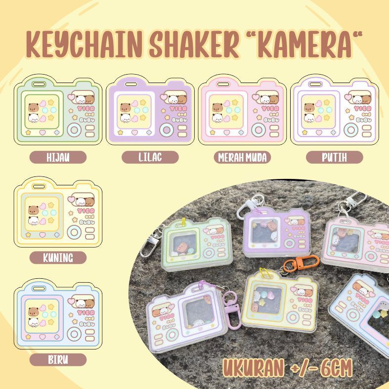 KEYCHAIN SHAKER  KAMERA / GANCI SHAKE/ KEYCHAIN SHAKER ACRILIC/ KEYCHAIN EKSKLUSIF / KEYCHAIN MURAH