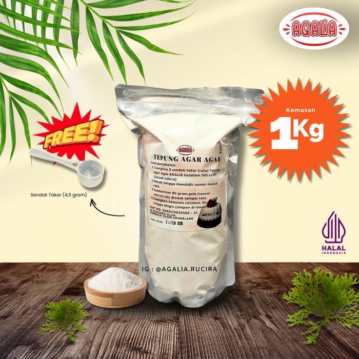 PROMO  AGALIA - TEPUNG AGAR AGAR PLAIN KILOAN MURAH - 1 KG - TANPA  FLASHSALE