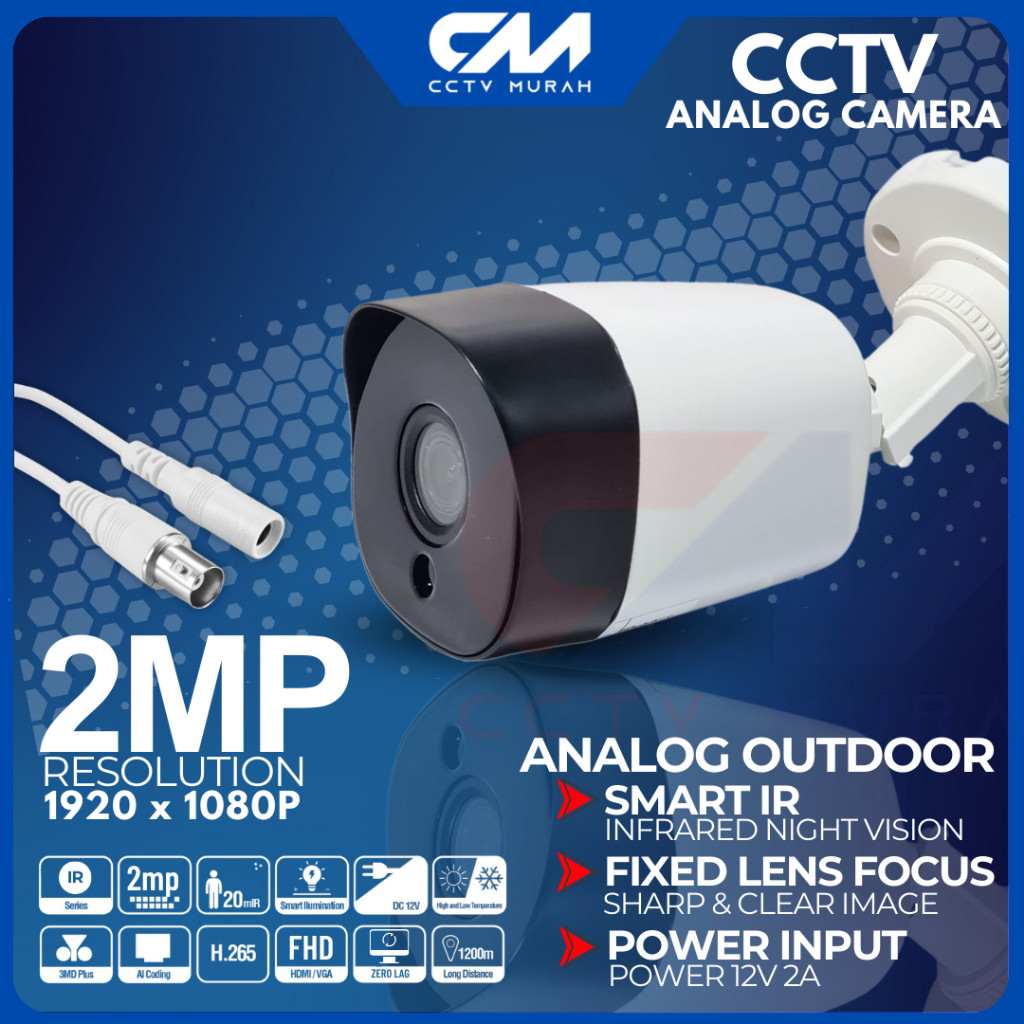 KAMERA CCTV ANALOG OEM DAHUA 2MP HDCVI OUTDOOR HDCVI/AHD/ANALOG/TVI 1080P