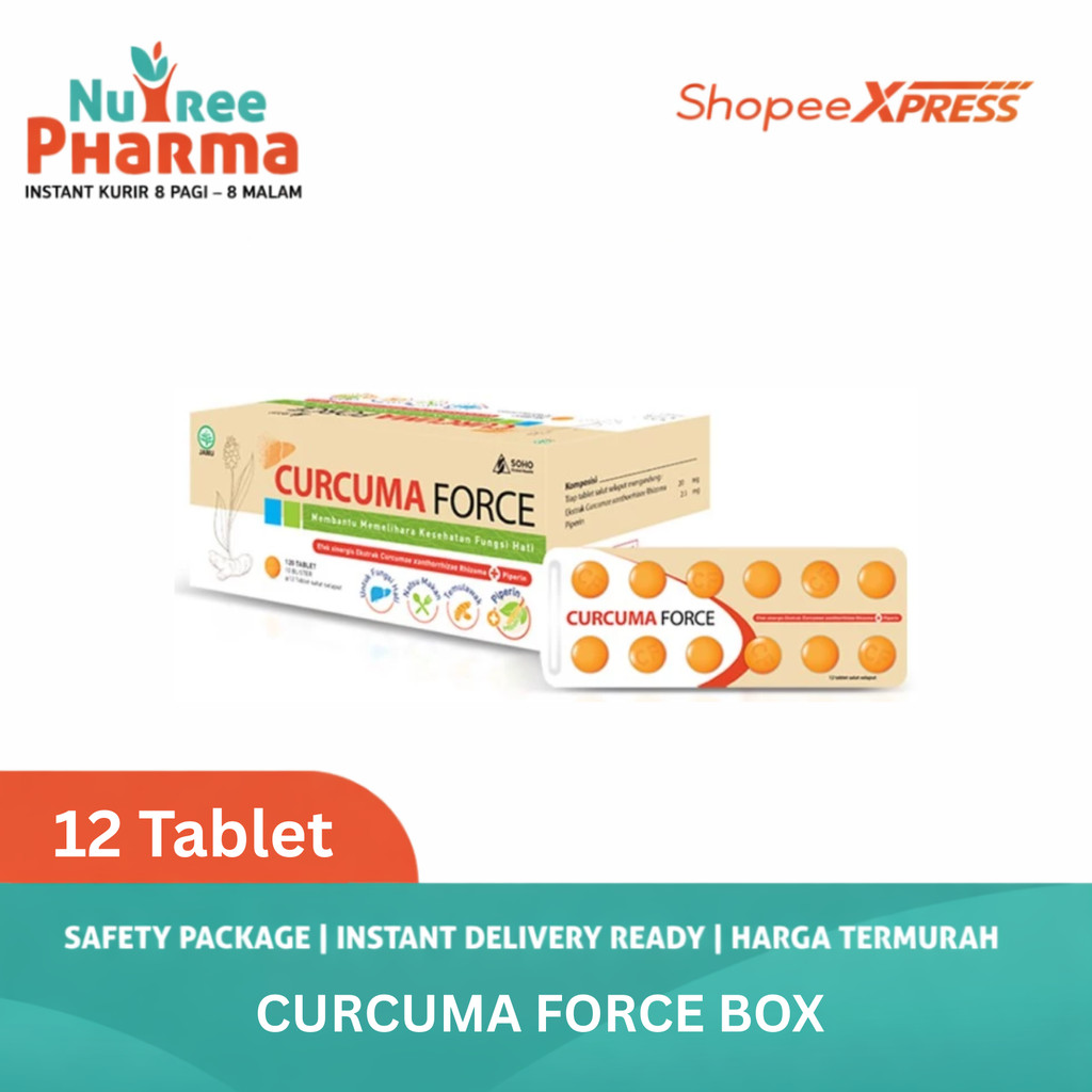 Curcuma Force Isi 120 Tablet ( SOHO) / Penambah Nafsu Makan / Menjaga Daya Tahan Tubuh / Suplemen Ek