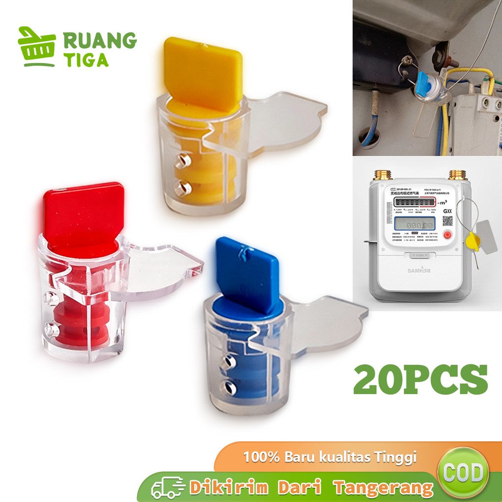 20pcs Segel Meteran Air Segel Meteran Listrik PLN Segel Putar Plastik Anti Theft Twister Seal