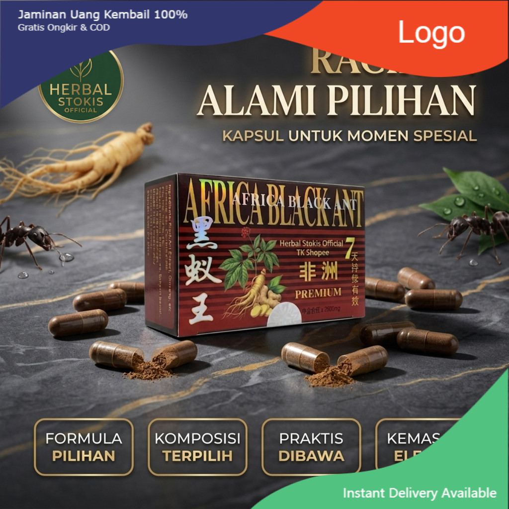 AFRICA BLACK ANT PREMIUM II SEMUT HITAM Herbal Daily Formula (30 Kapsul) – Racikan Herbal Unggulan