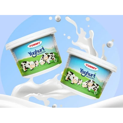 Yummy Yoghurt Plain 500 gr/ Yummy Yoghurt Natural Plain 500g