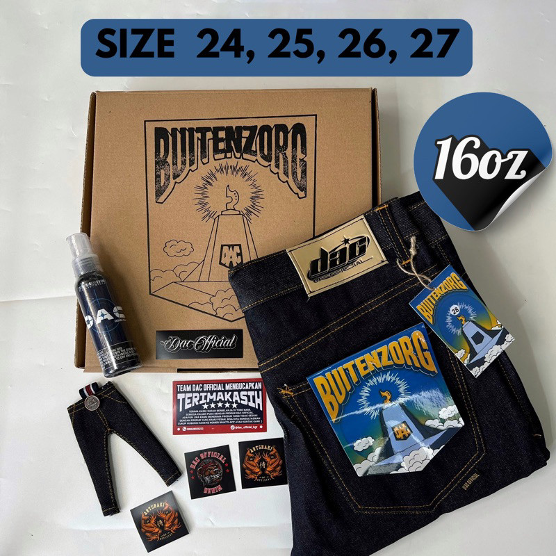 CELANA DENIM SELVEDGE JUNIOR 24-27/ CELANA DENIM PRIA FULL BUTTON/ DENIM SELVEDGE ART BUITENZORG 16O