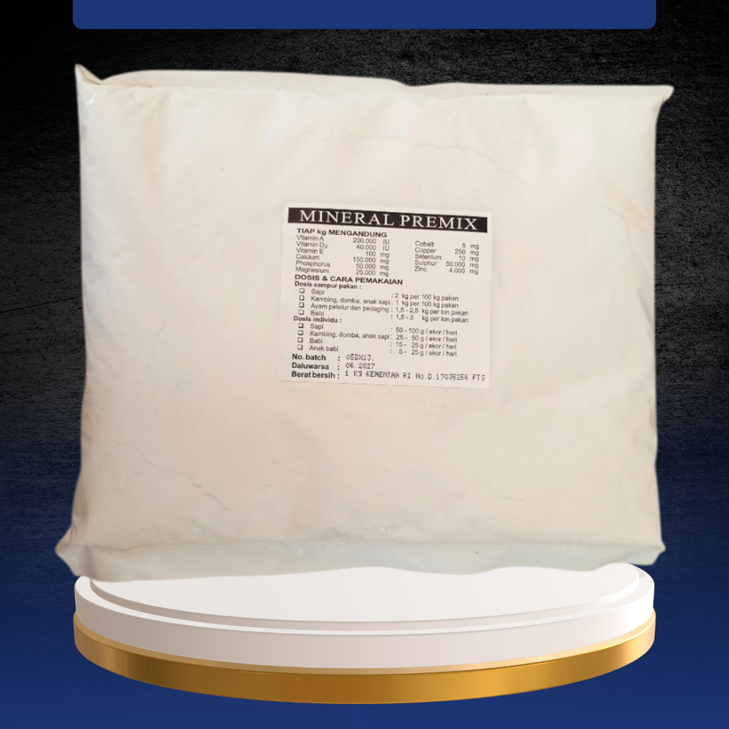 MINERAL PREMIX 1 KG TMC - Vitamin Mineral Untuk Meningkatkan Daya Tahan Pada Ternak & Unggas