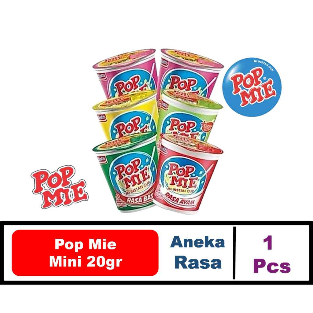 Pop Mie Mini 20 Gram | Mie Instan Mini | Pop Mie Kemasan Mini