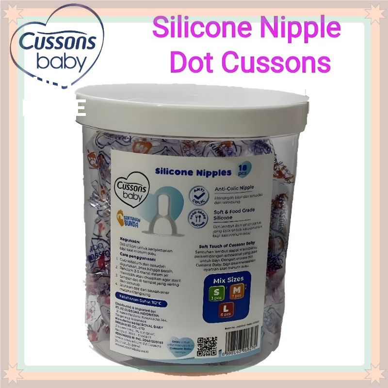 CUSSONS Dot Sillicon Nipple S.M.L - Cussons Dot Slim Neck