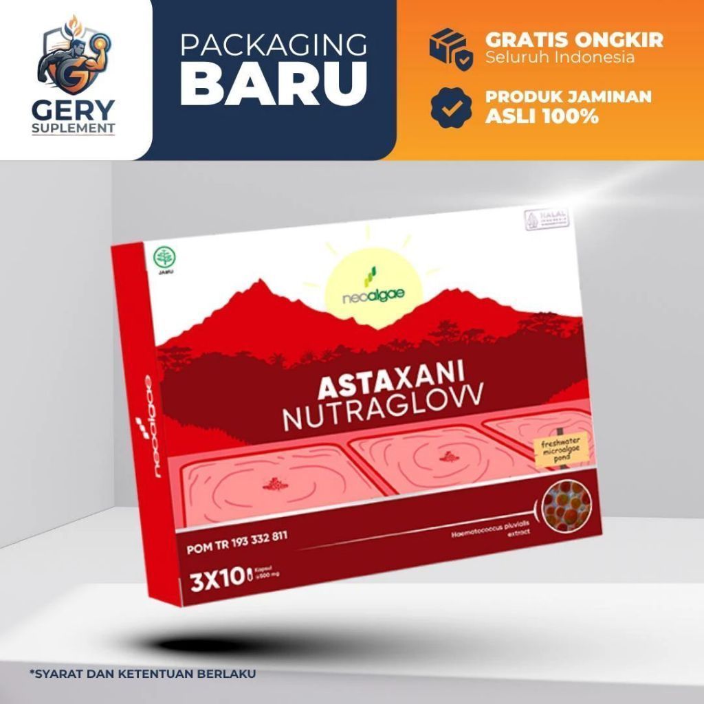 ASTAXANI Nutraglow Suplemen Kecantikan Mencerahkan Kulit Astaxanthin 100g Original Strawberry