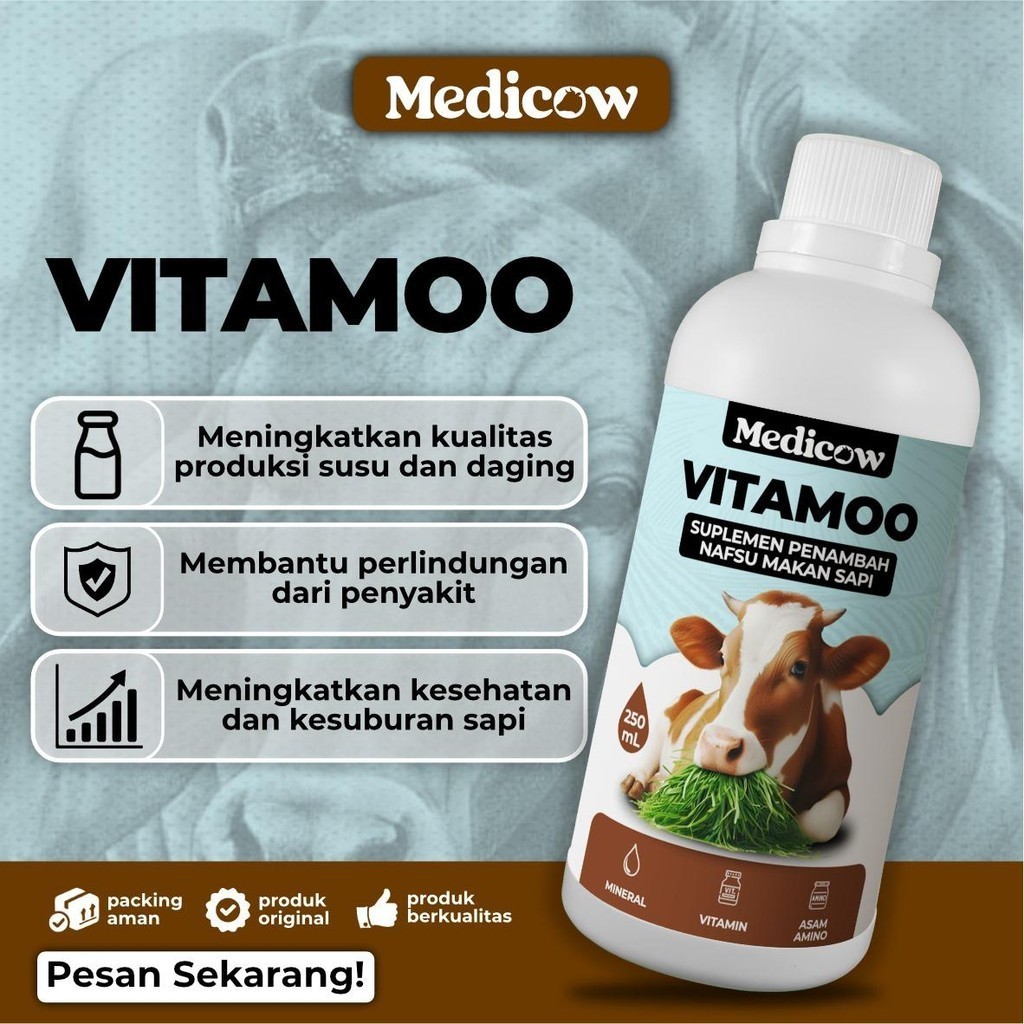 Medicow Vitamoo Vitamin Sapi Meningkatkan kesehatan dan kesuburan sapi