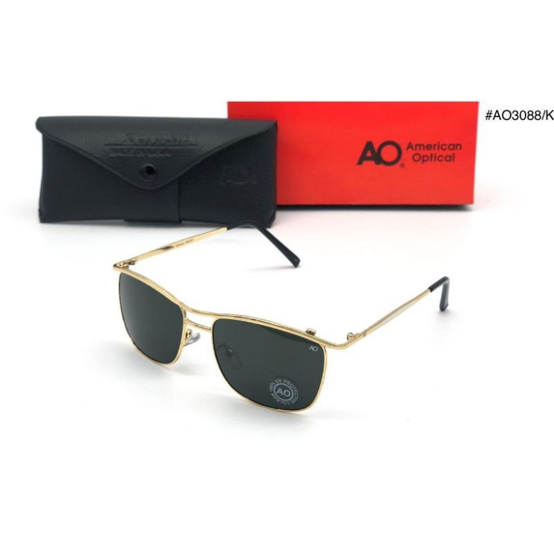 KACAMATA HITAM PRIA AMERICAN OPTICAL 3088 LENSA ASLI KACA POLARIZED ANTI SILAU MATAHARI .