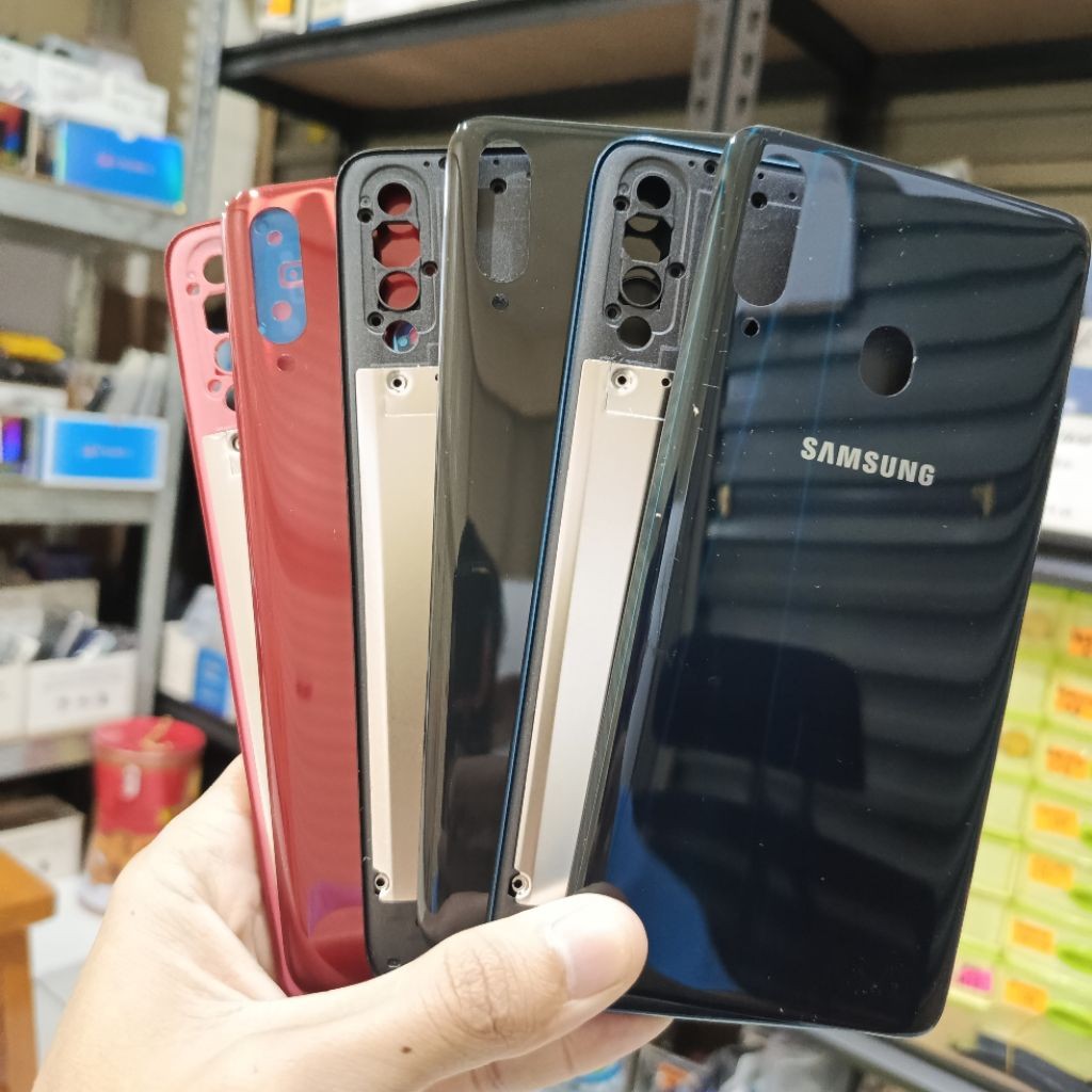 KESING HOUSING CASING SAMSUNG GALAXY A20S BEZEL + BACKDOOR ORIGINAL
