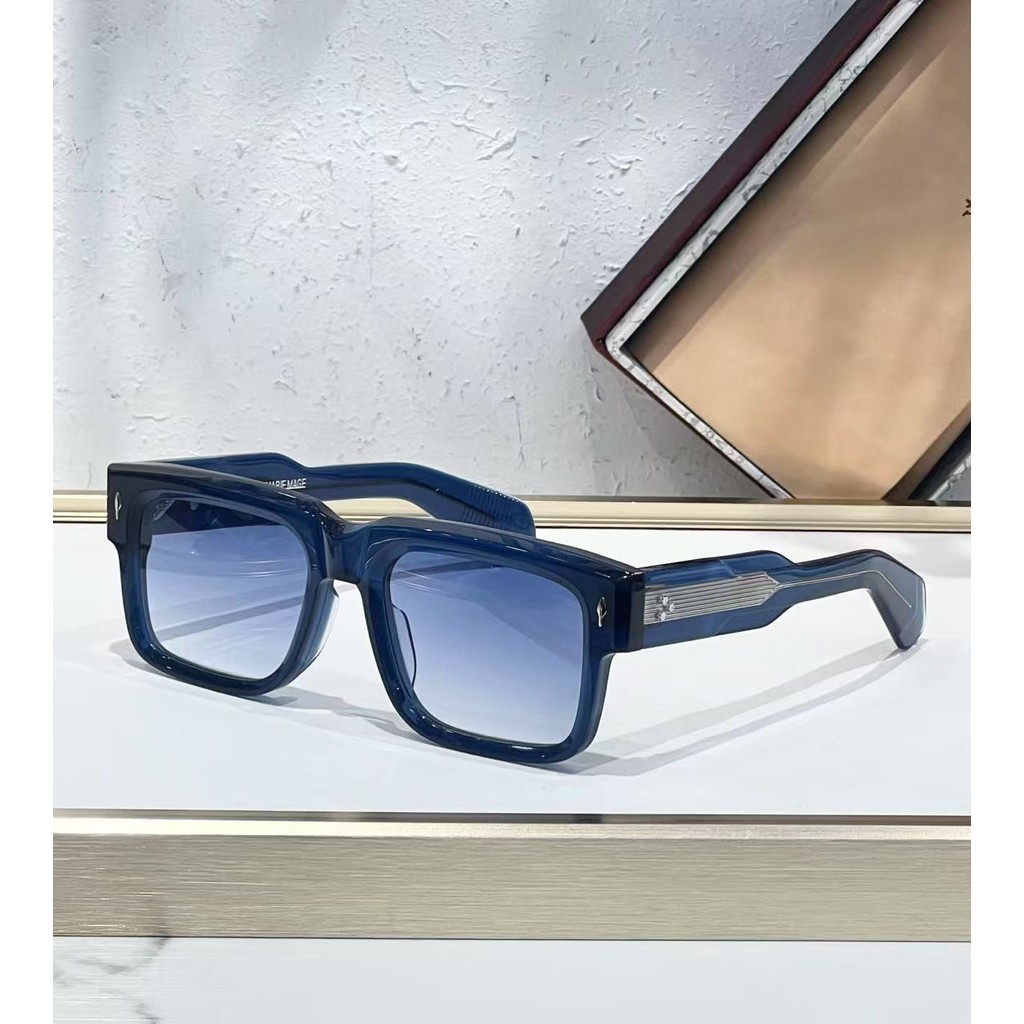 JACQUES MARIE MAGE The Gentlemen Hemmings Square Acetate Sunglasses Italy Imported material Men Outd