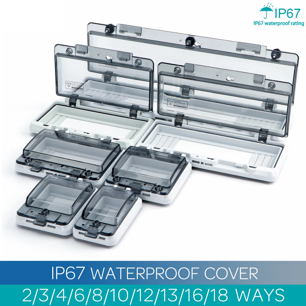 IP67 Waterproof Protective Window Cover 2-18 Ways Circuit Breaker Switch Box Protection Electric Jun