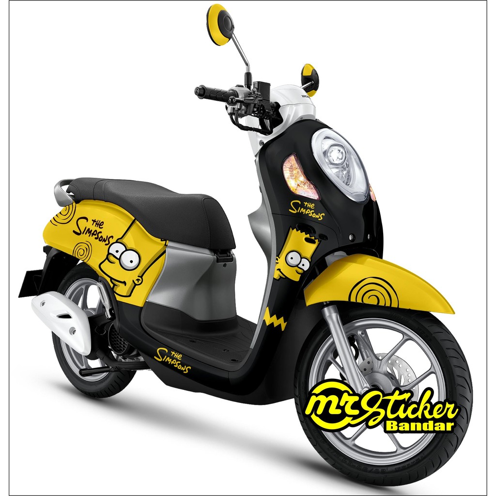 Decal Scoopy Sticker Full Body Motor Scoopy Dekal scoopy simpson Motorcycle - scoopy 2021-2022