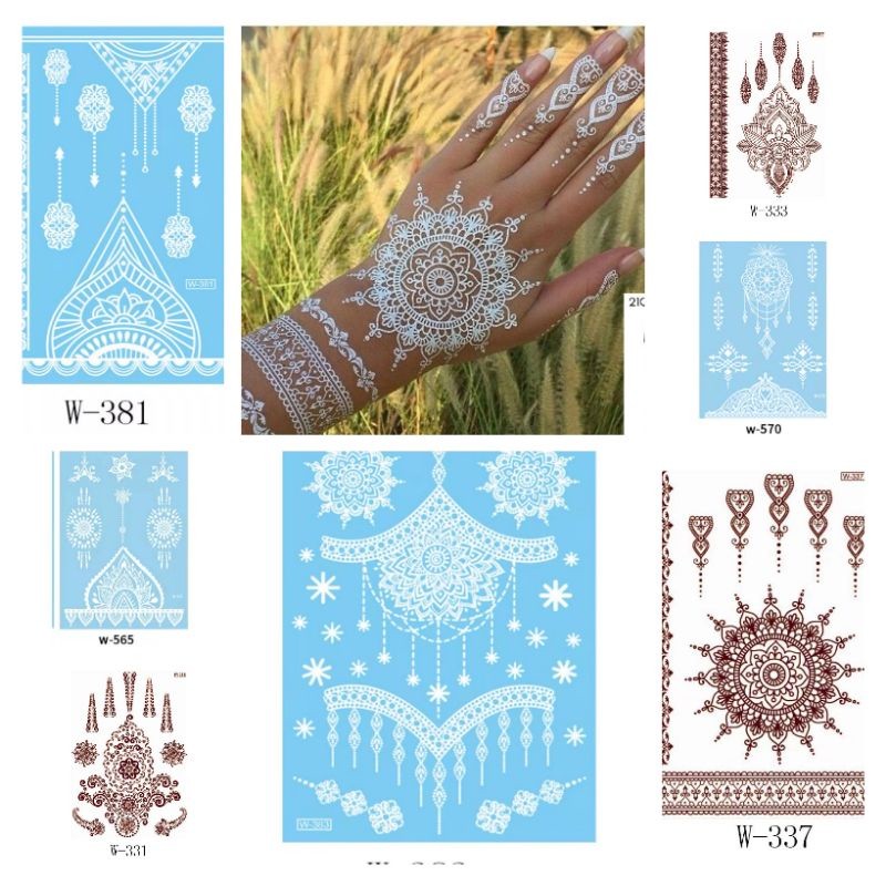 TERMURAH henna tempel instan tato temporer/henna pengantin fs-00
