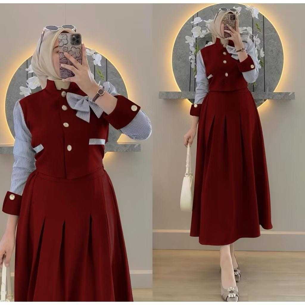 Set Rok Hana Kotak 2in1 Setelan Wanita Dewasa Set Wanita Murah Setelan Casual Wanita SET wanita keki