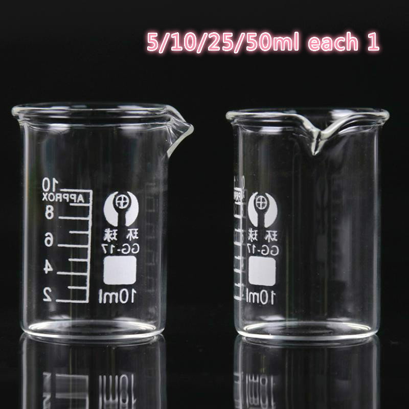 New 5ml,10ml,25ml,50ml,100ml,150ml,200ml,250ml,1000ml   Pyrex  Glass beaker Borosilicate GG-17 Gradu