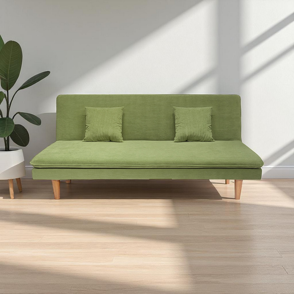 Informa Vienna Sofa Bed Fabric Corduroy - Hijau Tempat Duduk Multifungsi Sofa Tidur 2In1 Kursi Santa