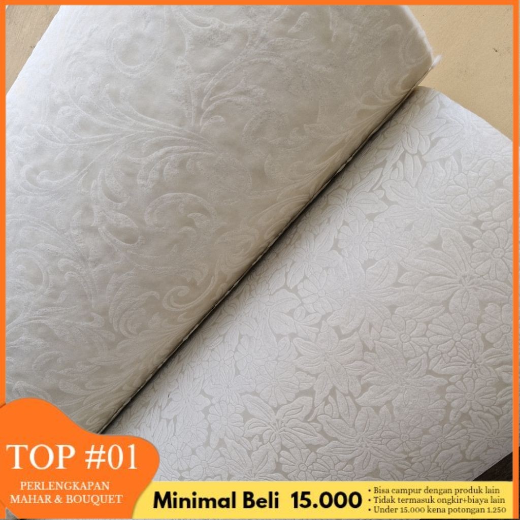 SG - KAIN SPUNBOND EMBOS MOTIF  METERAN (100 x 120 cm) alas seserahan, mahar , bungkus seserahan, ma