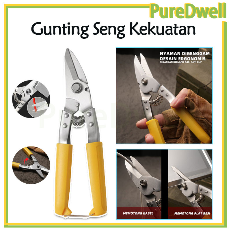 gunting seng baja ringan/deli tin snip /gunting baja/