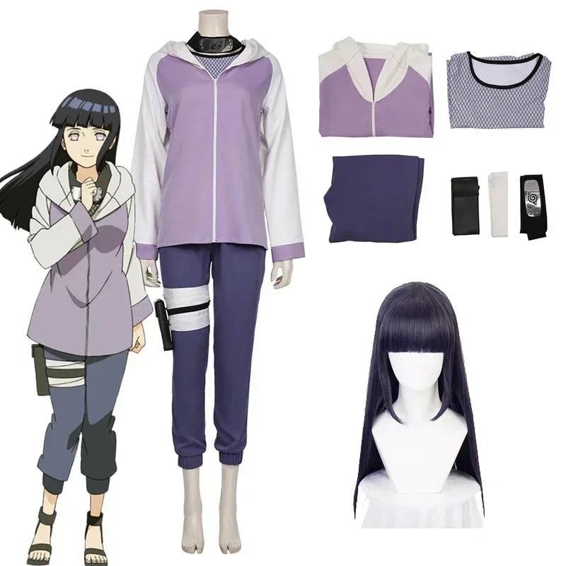 2025  Hyuga Hinata cosplay anime cosplay dark purple long cute wig Hyuga Hinata cosplay