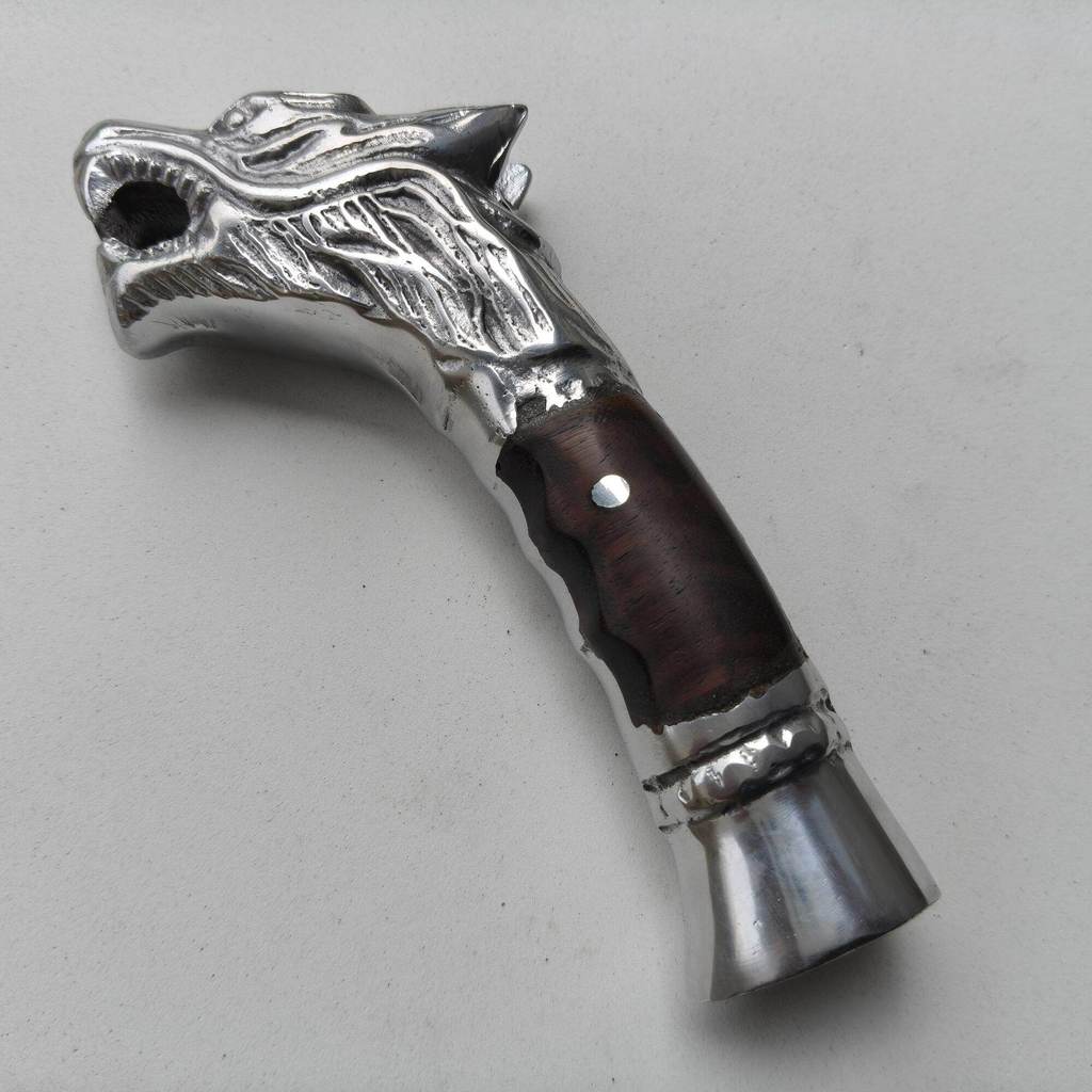 Terlaris Baru murah Aksesoris duralium pegangan gagang golok alumunium motif ukir naagaa murah akses