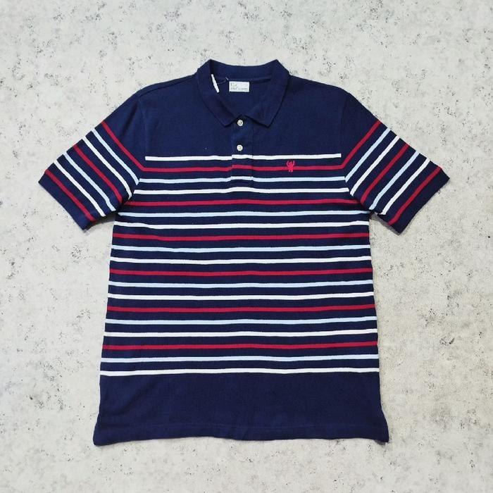 kaos polo shirt stripe COEN kaos kerah salur casual murah bagus