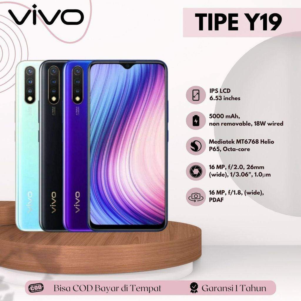 HP VIVO Y19 RAM 8/256GB 4G  Android GARANSI