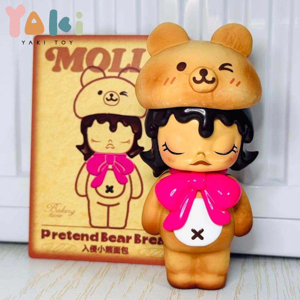 [ready stock] ORI POPMART MOLLY CARB LOVER BAKING TIME SERIES SECRET PRETEND BEAR BREAD - Yaki