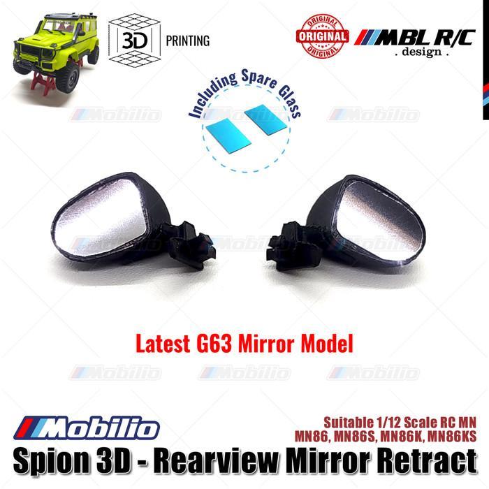 Spare Part Spion 3D - Rearview Retract Latest G63 Mirror Model for 1/12 Scale RC MN MN86 MN86S MN86K